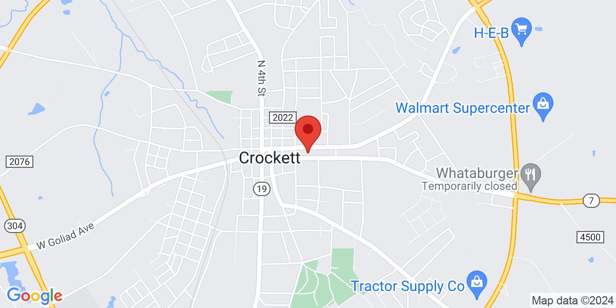 Map of J.H. Wootters Crockett Public Library